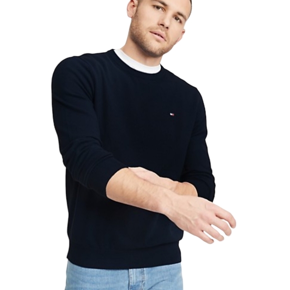 TOMMY HILFIGER Men's 100% Cotton Crewneck Sweater - Picture 1 of 8
